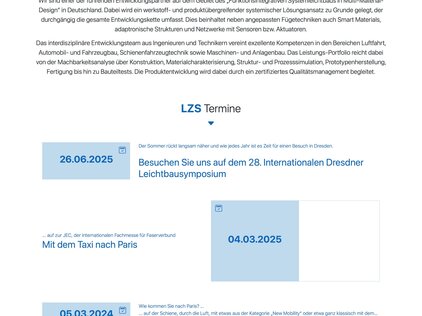 Screenshot Website LZS DD